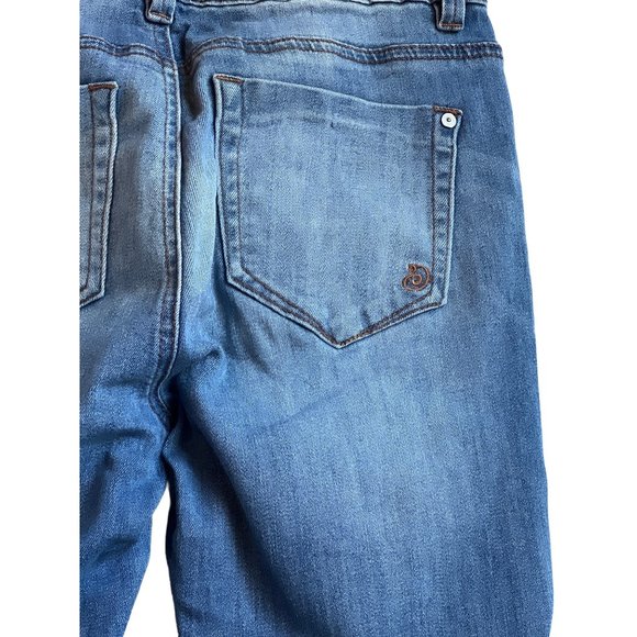 Indigo Rain Girls Distressed Ripped Skinny Leg Blue Jeans Size 9 Teens - Picture 7 of 8